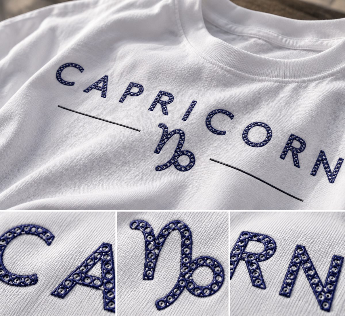 Capricorn Built Different Embroidery Oversized T-Shirt | LE BANCHO