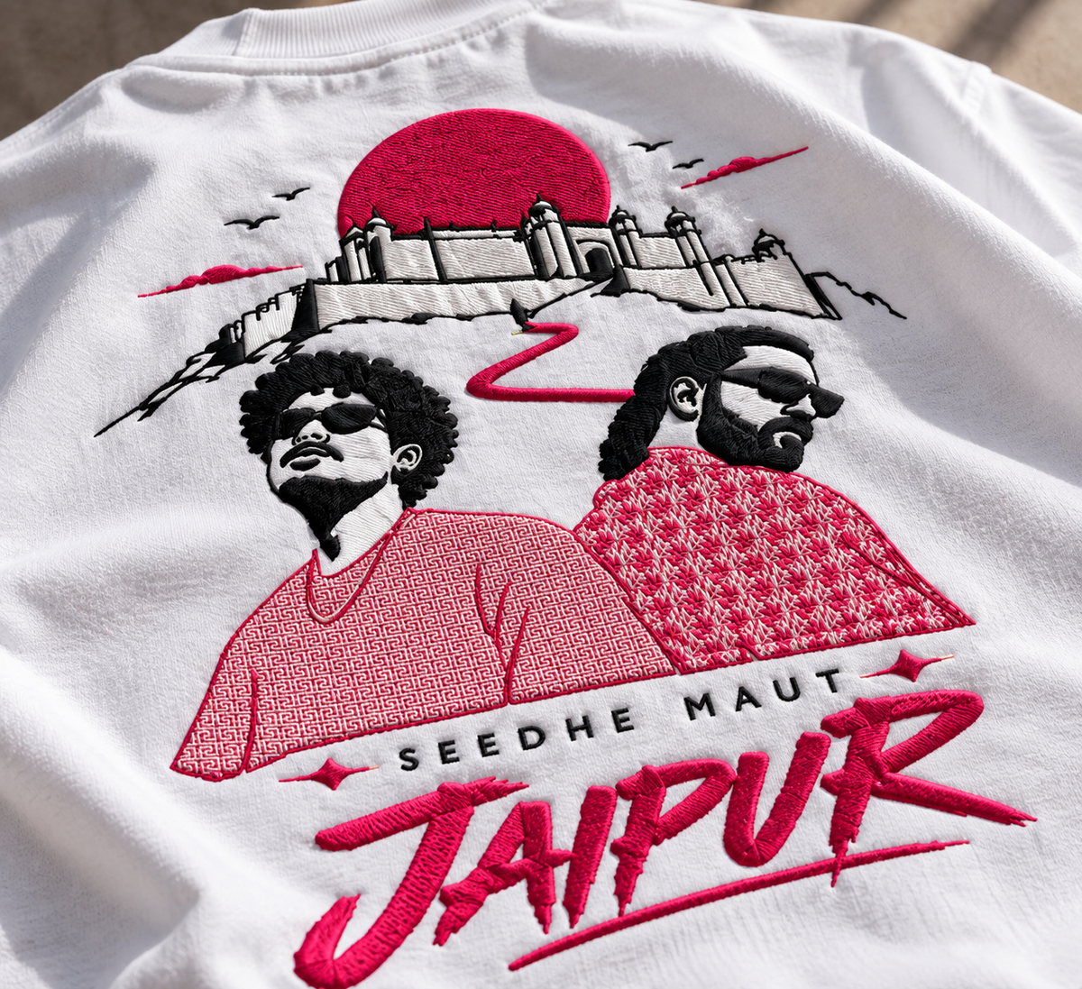 Seedhe Maut Jaipur Concert Edition Embroidery Oversized T-Shirt for Women | LE BANCHO