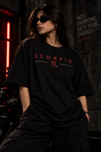 Scorpio Not Everyone Gets Your Energy Embroidery Oversized T-Shirt | LE BANCHO