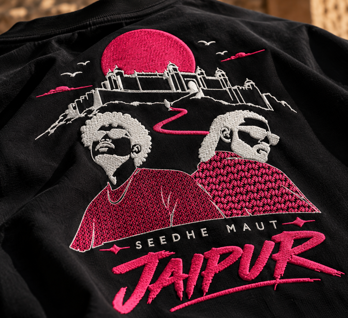 Seedhe Maut Jaipur Concert Edition Embroidery Oversized T-Shirt for Women | LE BANCHO