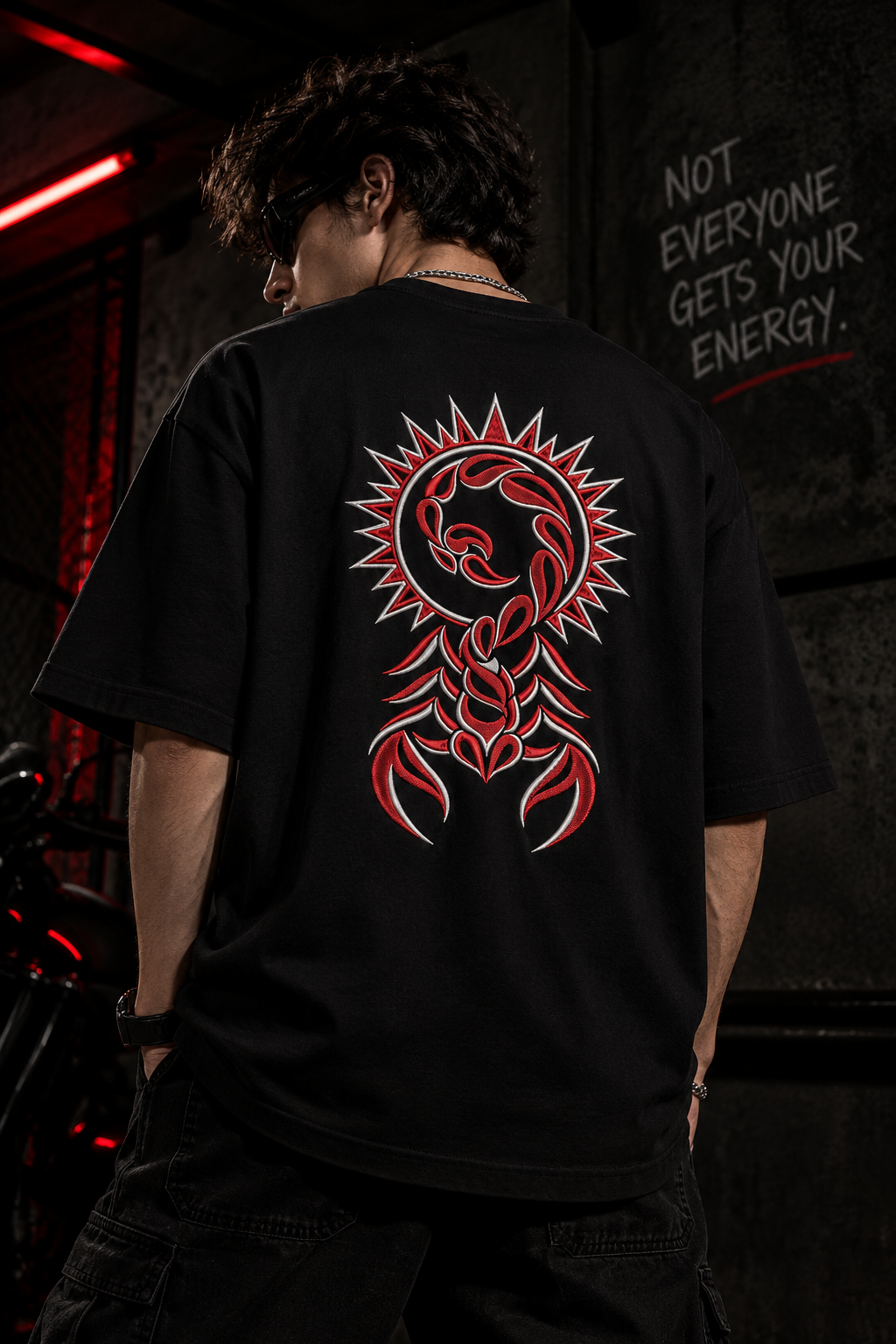 Scorpio Not Everyone Gets Your Energy Embroidery Oversized T-Shirt | LE BANCHO