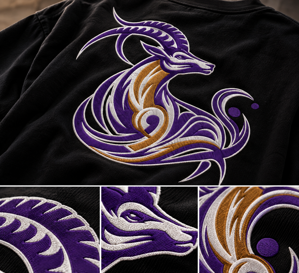 Capricorn Built Different Embroidery Oversized T-Shirt | LE BANCHO
