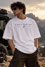 Sagittarius Born to Roam Embroidery Oversized T-Shirt | LE BANCHO