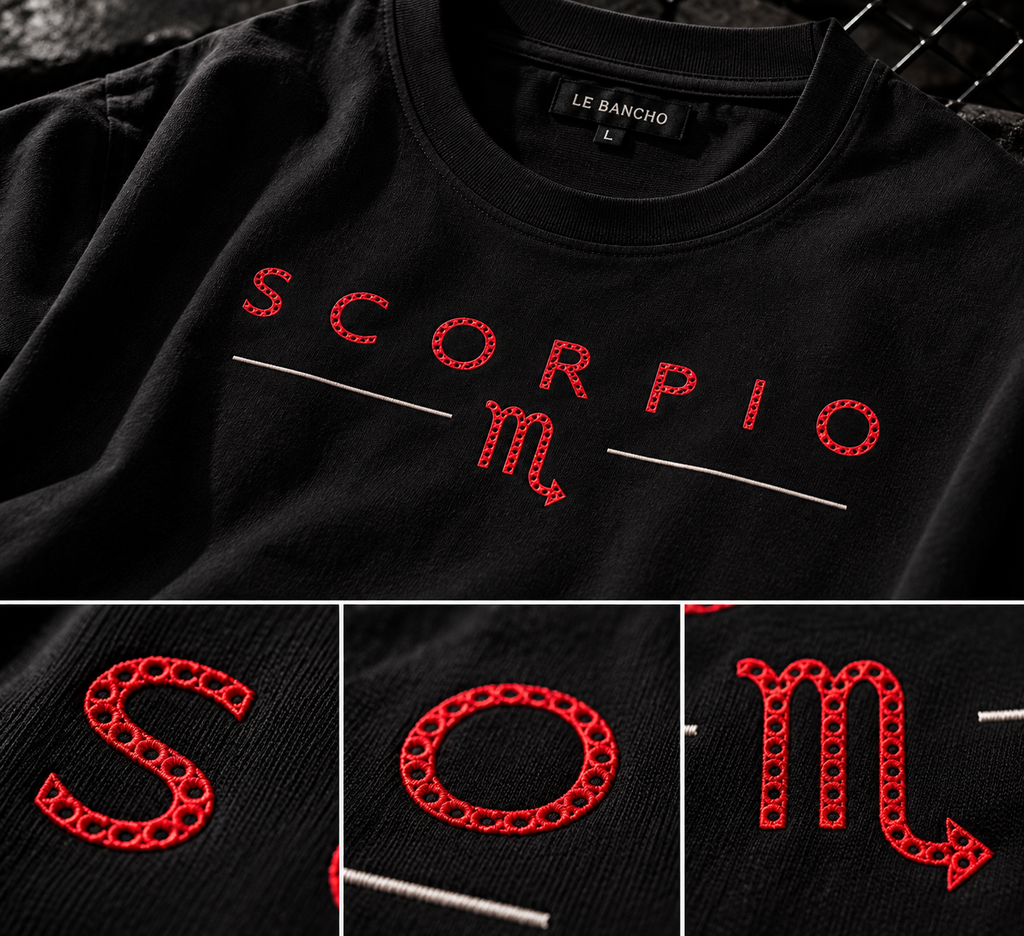 Scorpio Not Everyone Gets Your Energy Embroidery Oversized T-Shirt | LE BANCHO