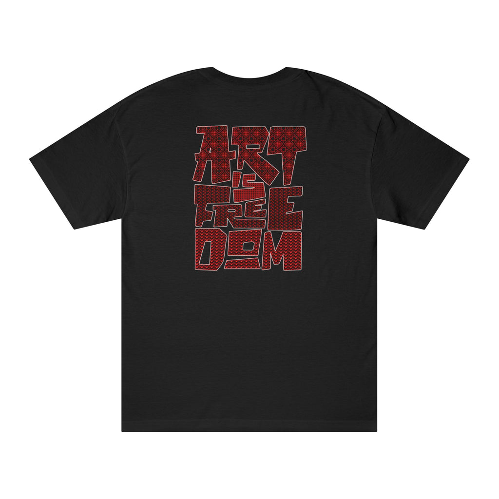Art Is Freedom Premium Oversized T-Shirt for Men | 240 GSM 100% Cotton Embroidered Typography Tee