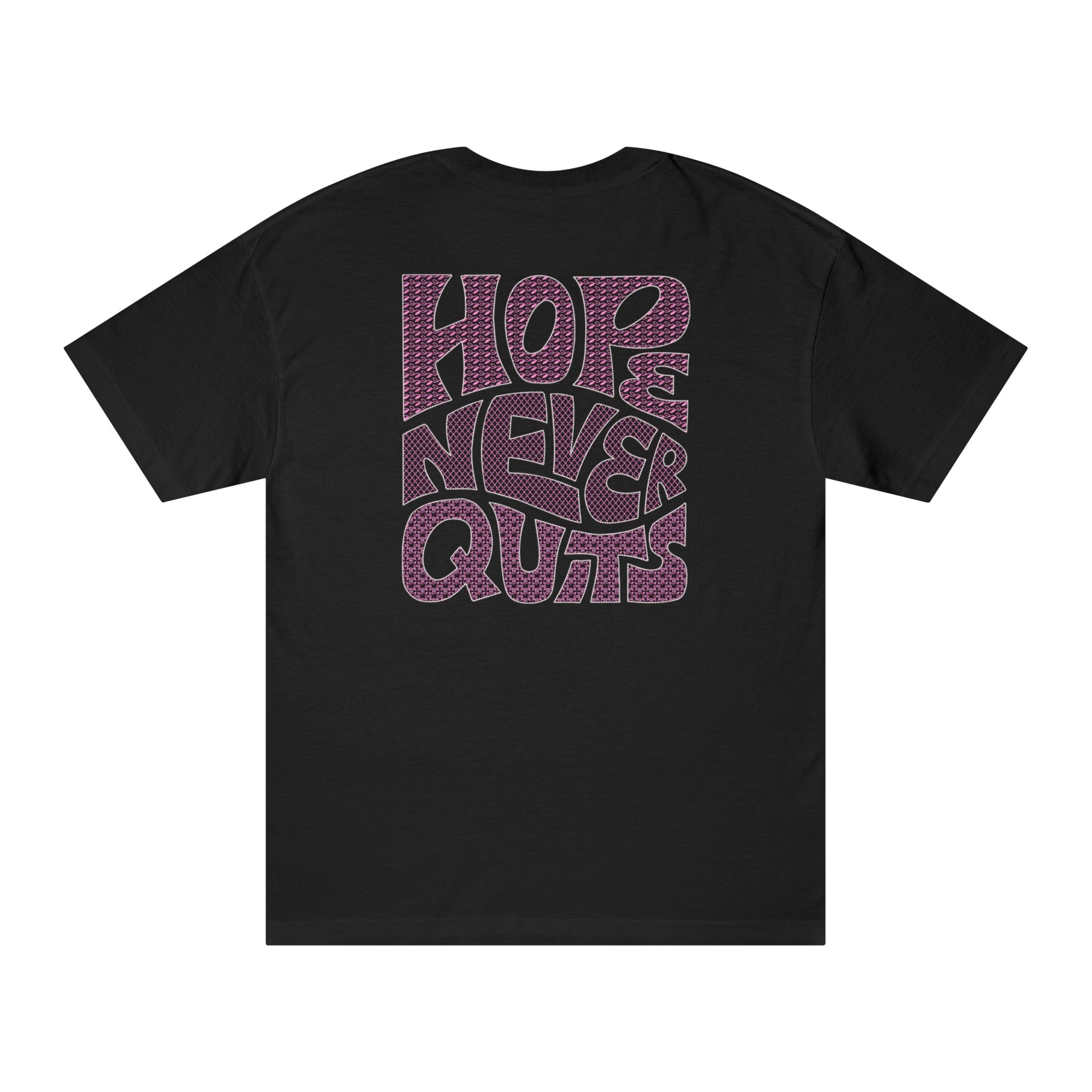 Hope Never Quits Premium Oversized Embroidered Typography T-Shirt for Women | 240 GSM 100% Cotton