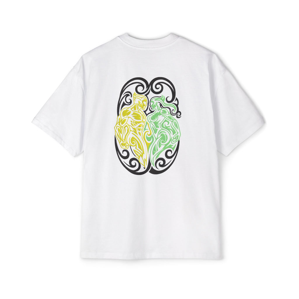 Gemini Two Sides One Iconic fit Embroidery Oversized T-Shirt