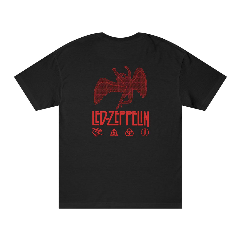 Led Zeppelin Rock Band Premium Oversized Embroidery T-Shirt for Men | 240 GSM 100% Cotton