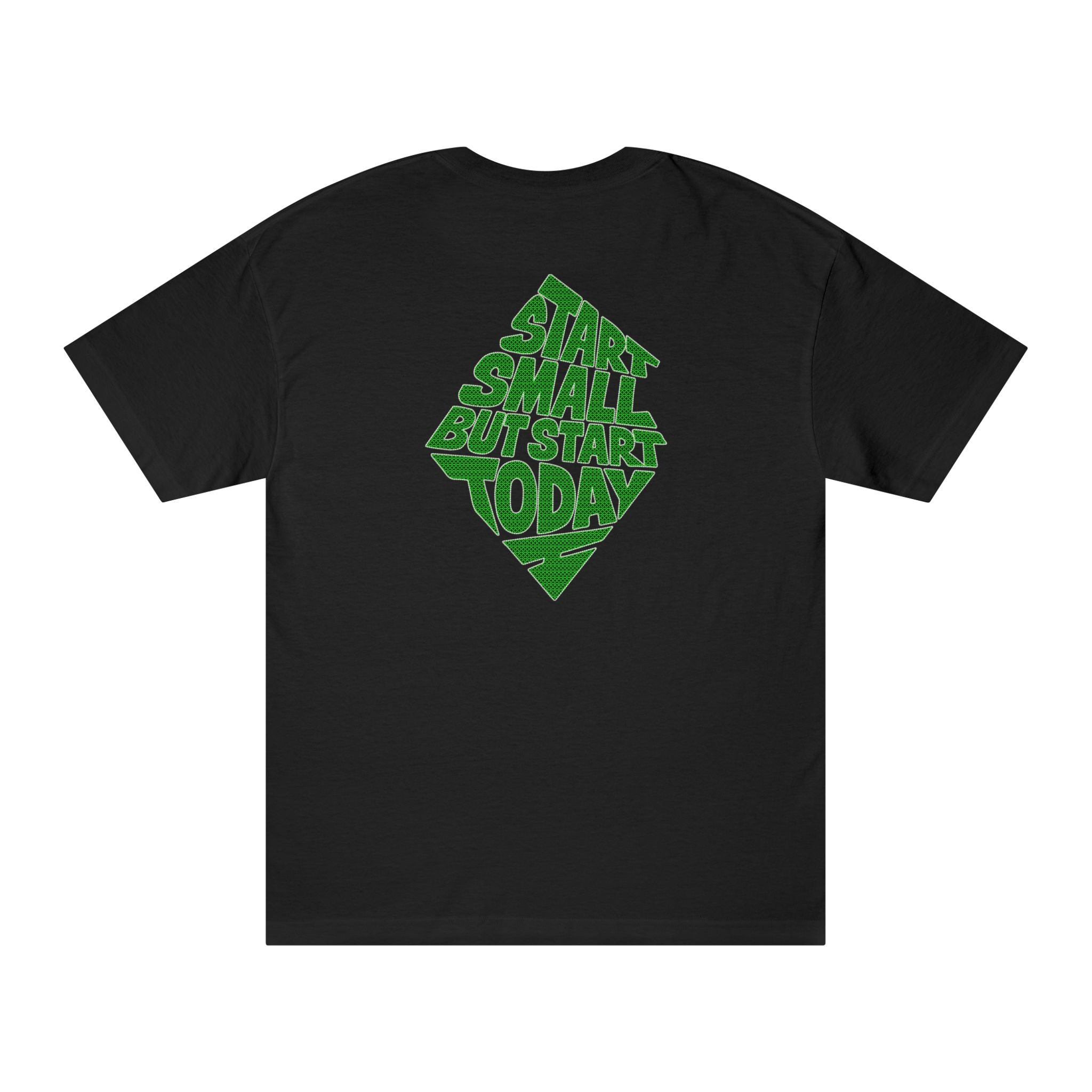 Start Small But Start Today Premium Oversized T-Shirt for Men | 240 GSM 100% Cotton Embroidered Typography Tee