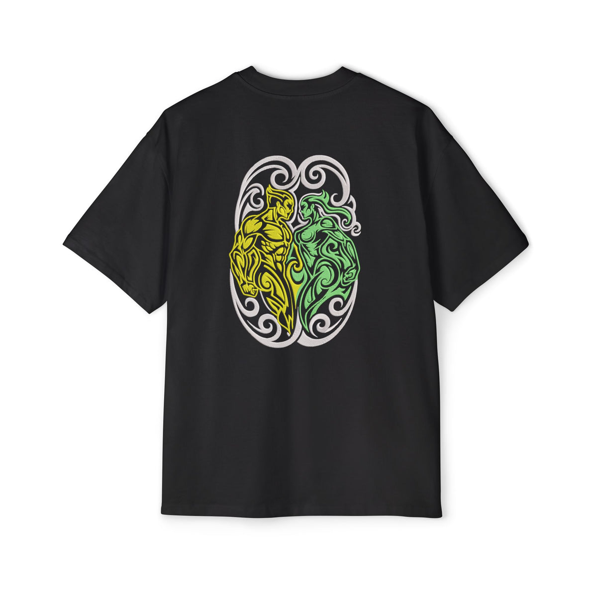 Gemini Two Sides One Iconic fit Embroidery Oversized T-Shirt
