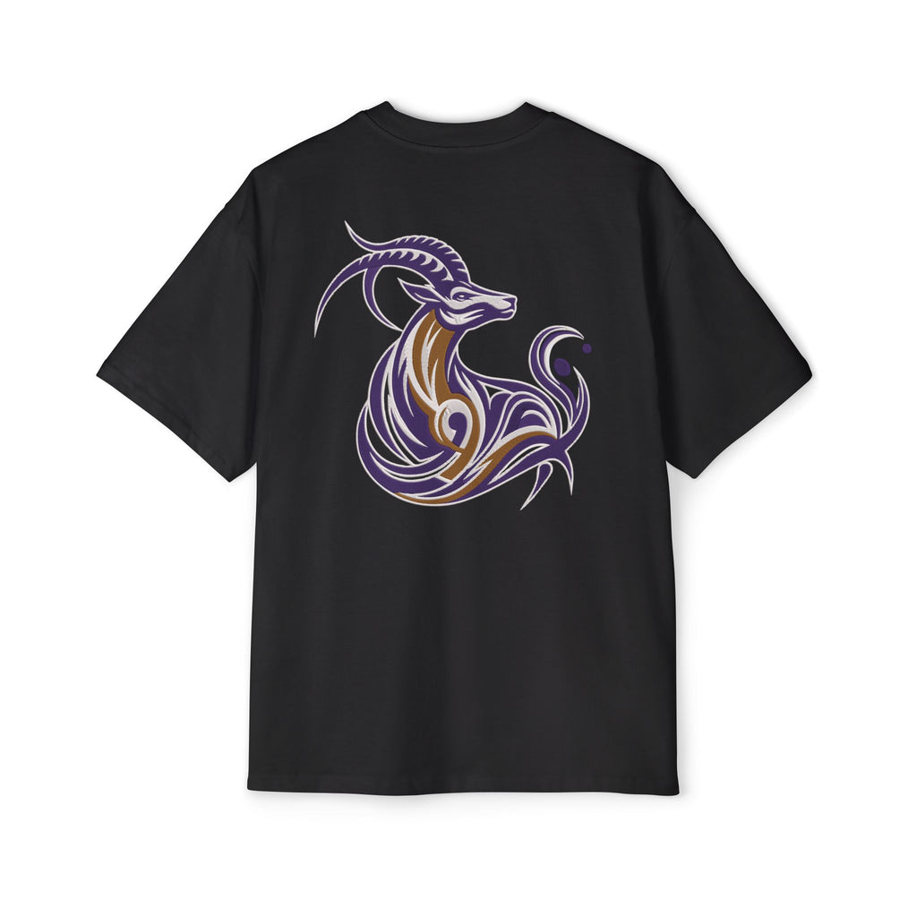 Capricorn Built Different Embroidery Oversized T-Shirt | LE BANCHO