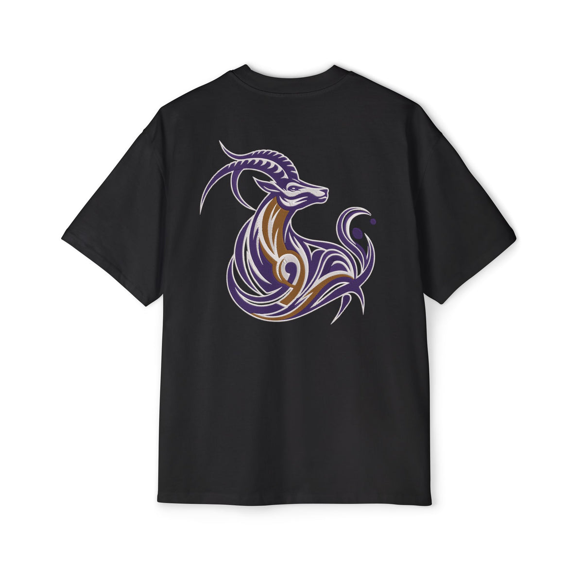 Capricorn Built Different Embroidery Oversized T-Shirt | LE BANCHO