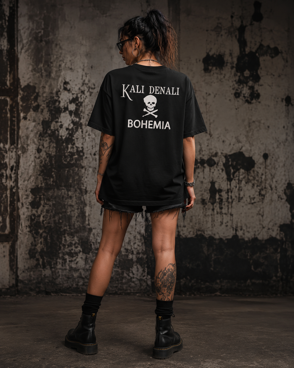 Bohemia Kali Denali Premium Oversized Embroidered T-Shirt for Women | 240 GSM 100% Cotton