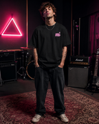 Pink Floyd Premium Oversized Embroidered Band T-Shirt for Men | 240 GSM 100% Cotton