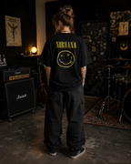 Nirvana Premium Oversized Embroidered Band T-Shirt for Women | 240 GSM 100% Cotton