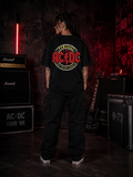 AC/DC Powerage Premium Oversized Embroidered Band T-Shirt for Women | 240 GSM 100% Cotton