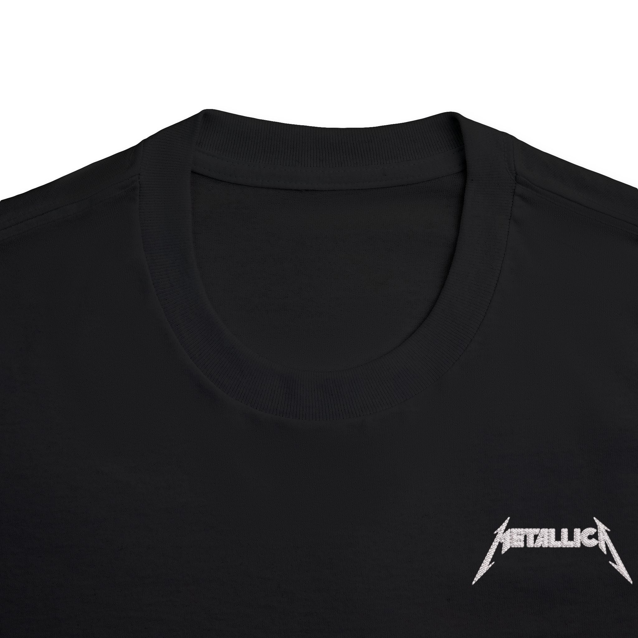 Metallica Premium Oversized Embroidered Band T-Shirt for Men | 240 GSM 100% Cotton