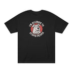 LE BANCHO Women's Funny Graphic Embroidered Oversized T-Shirt | Black