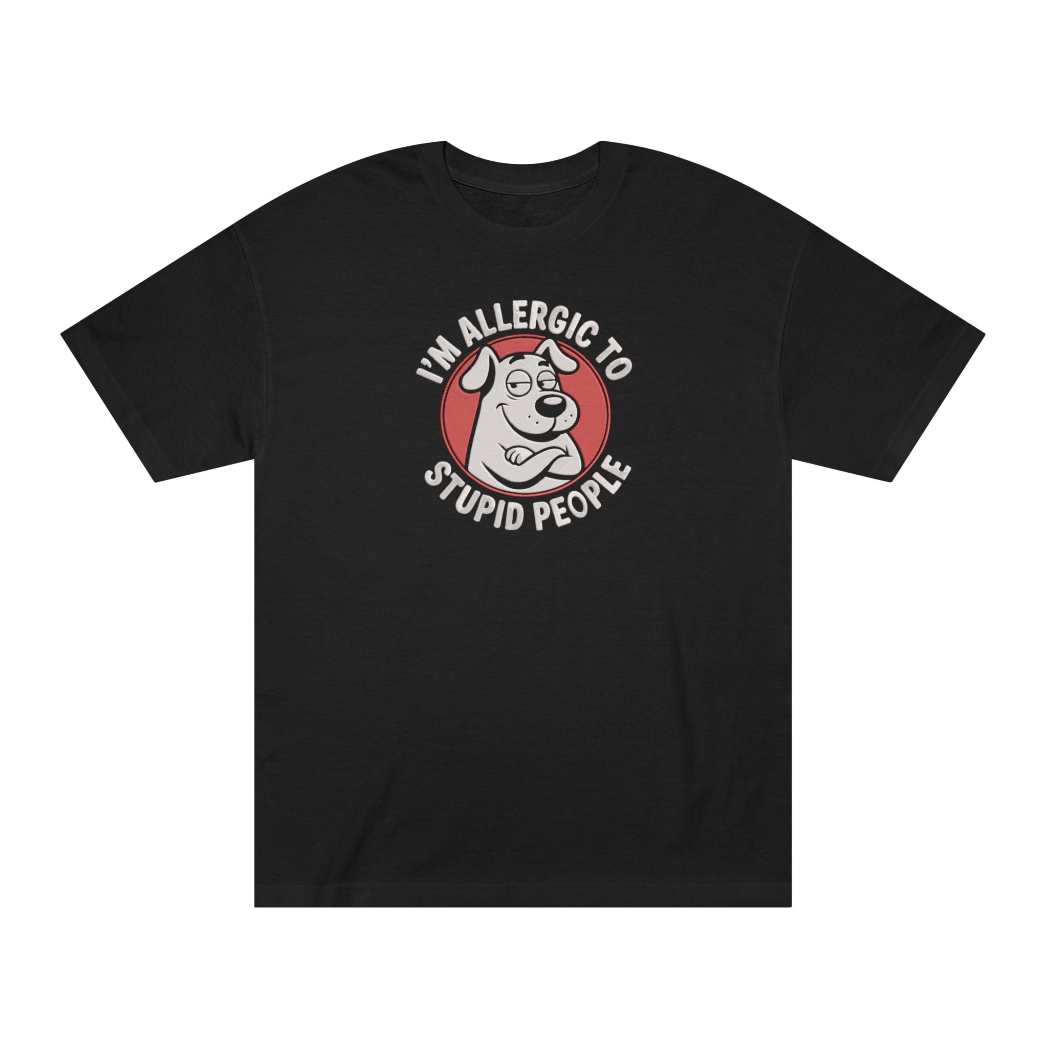 LE BANCHO Women's Funny Graphic Embroidered Oversized T-Shirt | Black