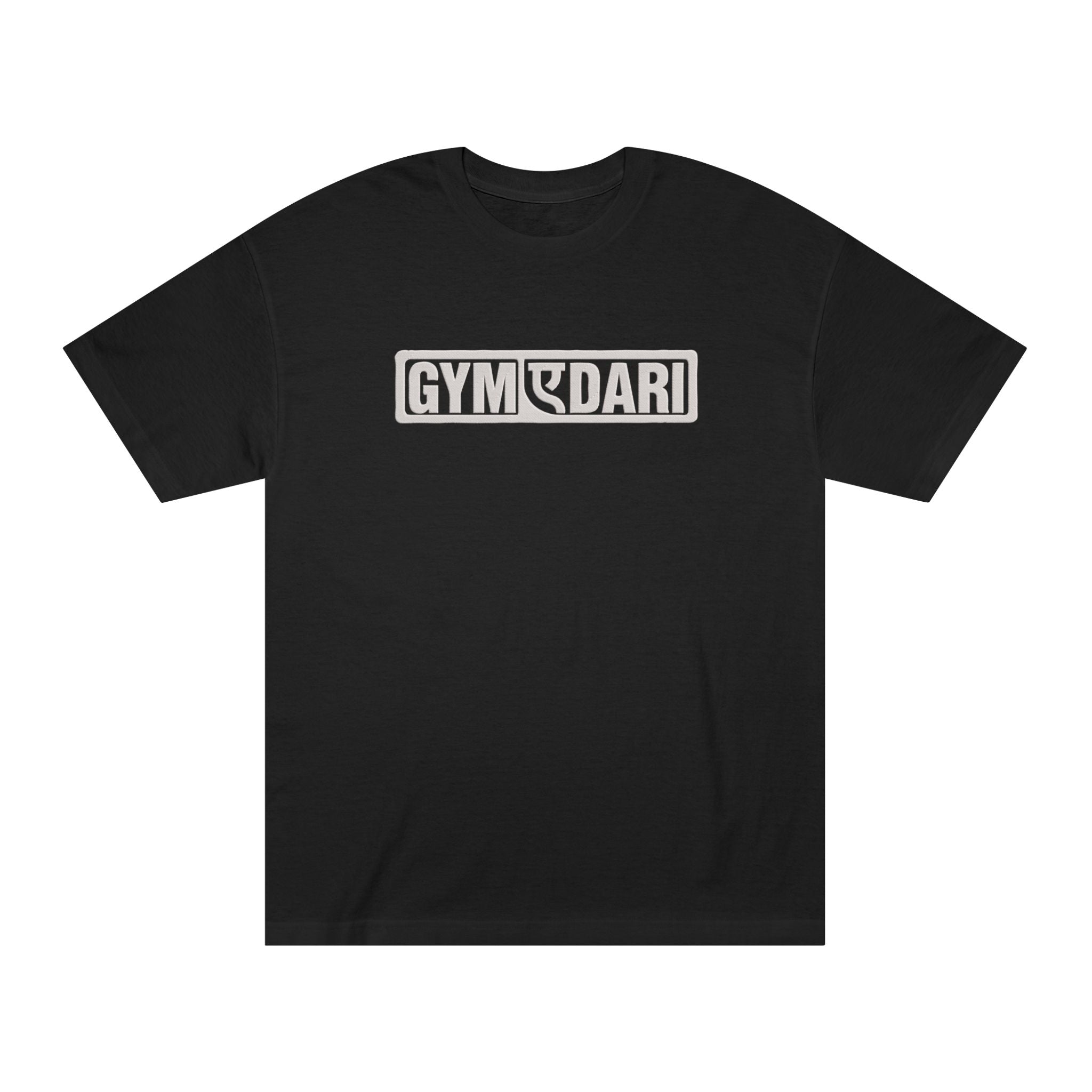 LE BANCHO Gymdari Premium Embroidered Oversized T-Shirt for Men | 240 GSM Heavyweight Cotton | Black Gym Streetwear Tee