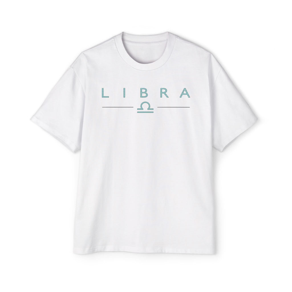 Libra Balanced Energy Unbalanced Style Embroidery Oversized T-Shirt | LE BANCHO