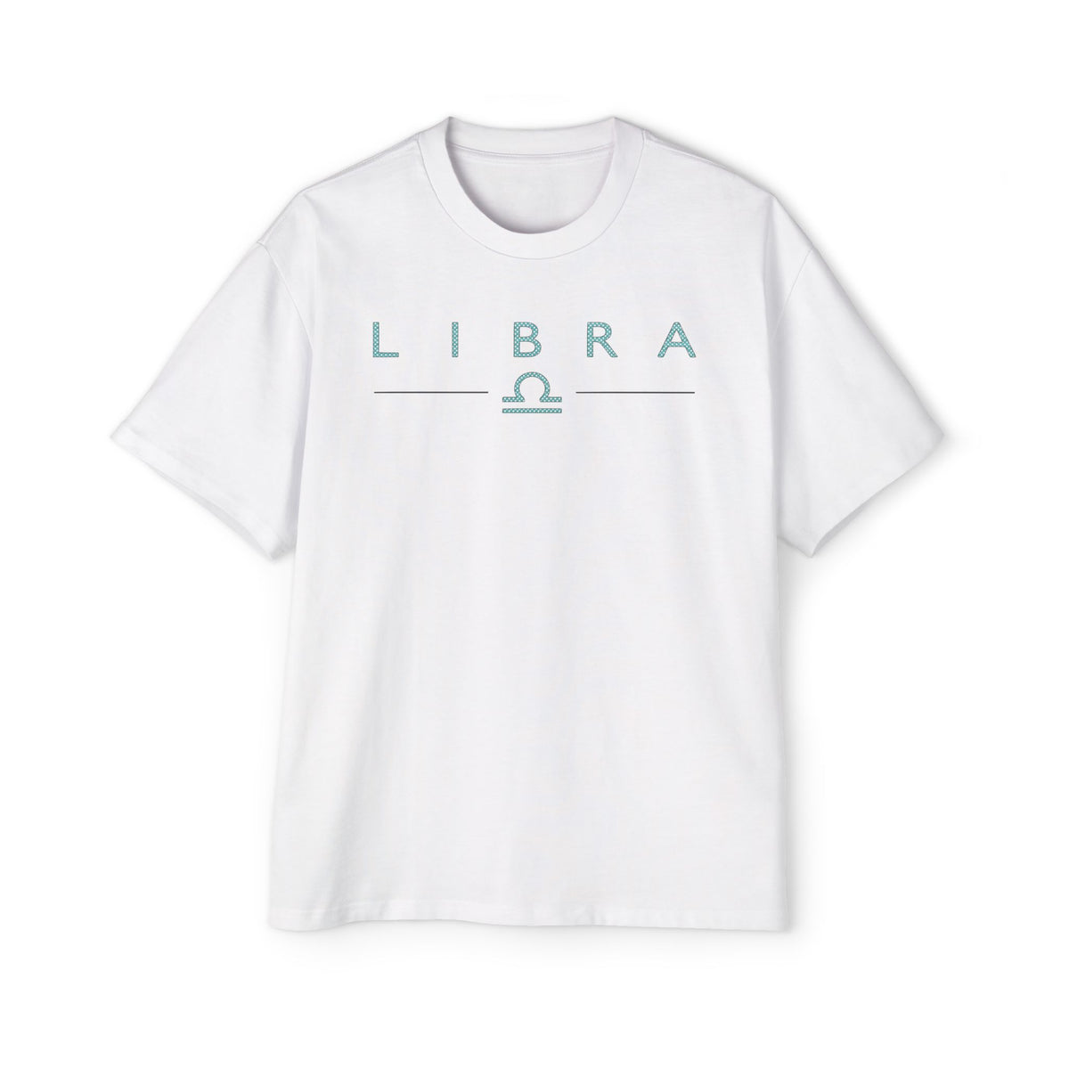 Libra Balanced Energy Unbalanced Style Embroidery Oversized T-Shirt | LE BANCHO