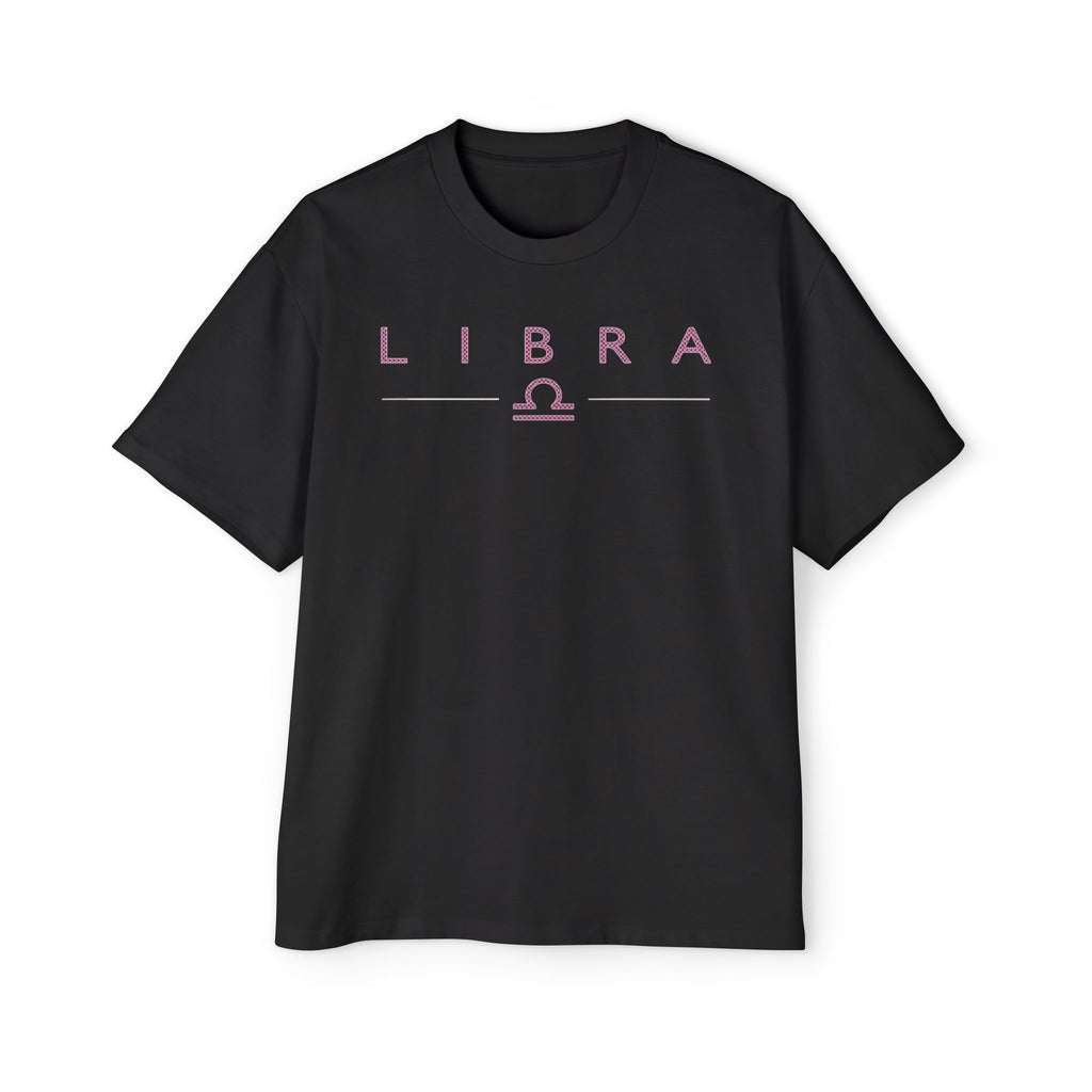 Libra Balanced Energy Unbalanced Style Embroidery Oversized T-Shirt | LE BANCHO