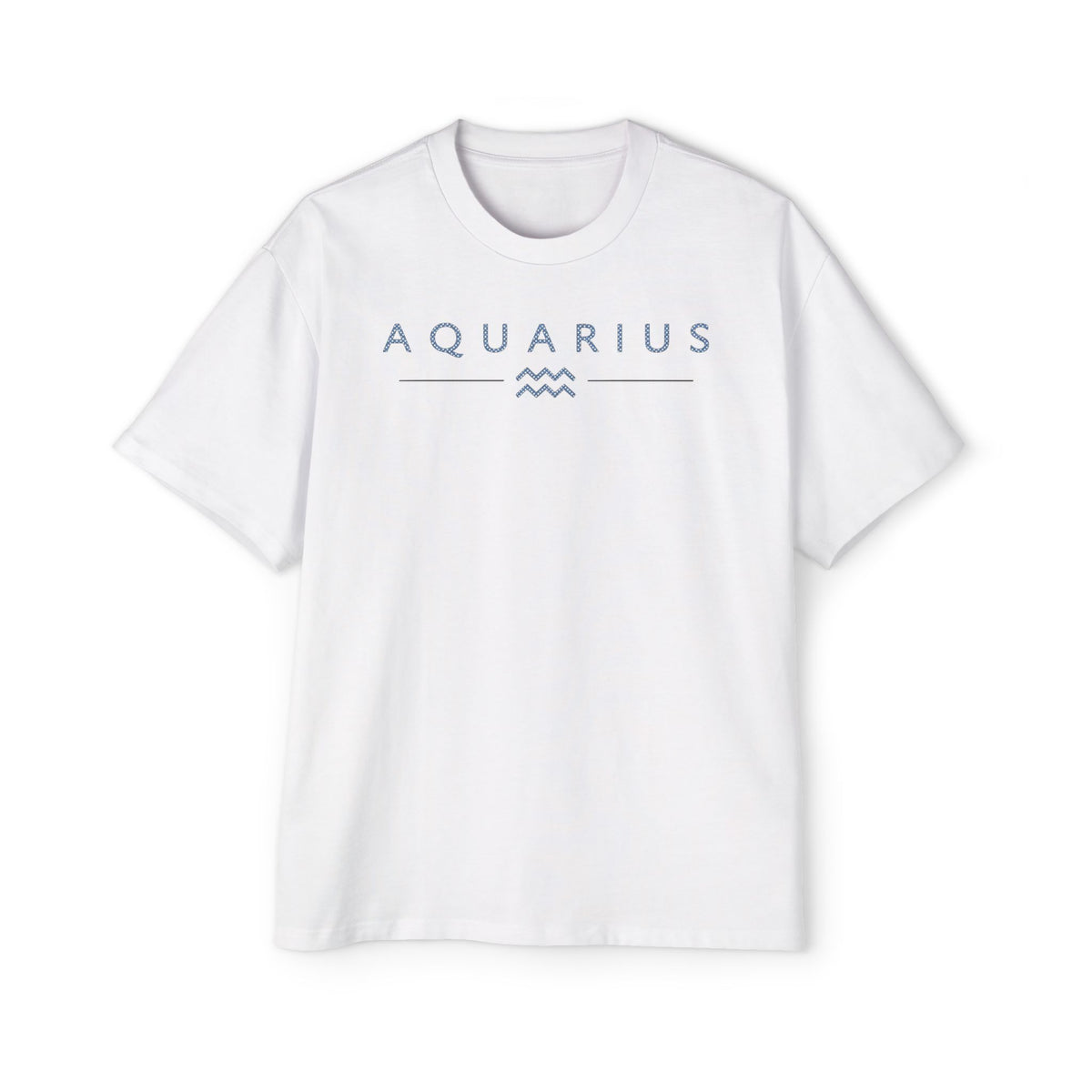 Aquarius Built Different Embroidery Oversized T-Shirt | LE BANCHO
