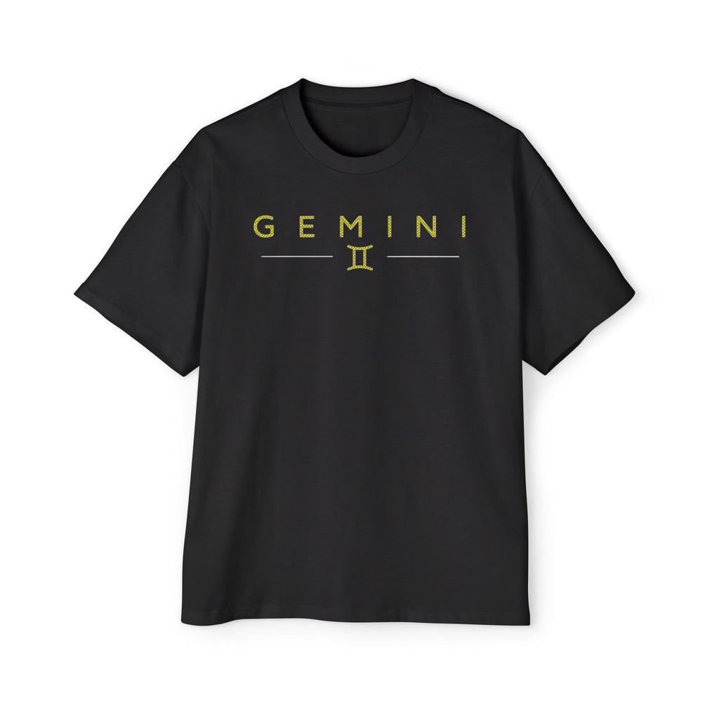 Gemini Two Sides One Iconic fit Embroidery Oversized T-Shirt