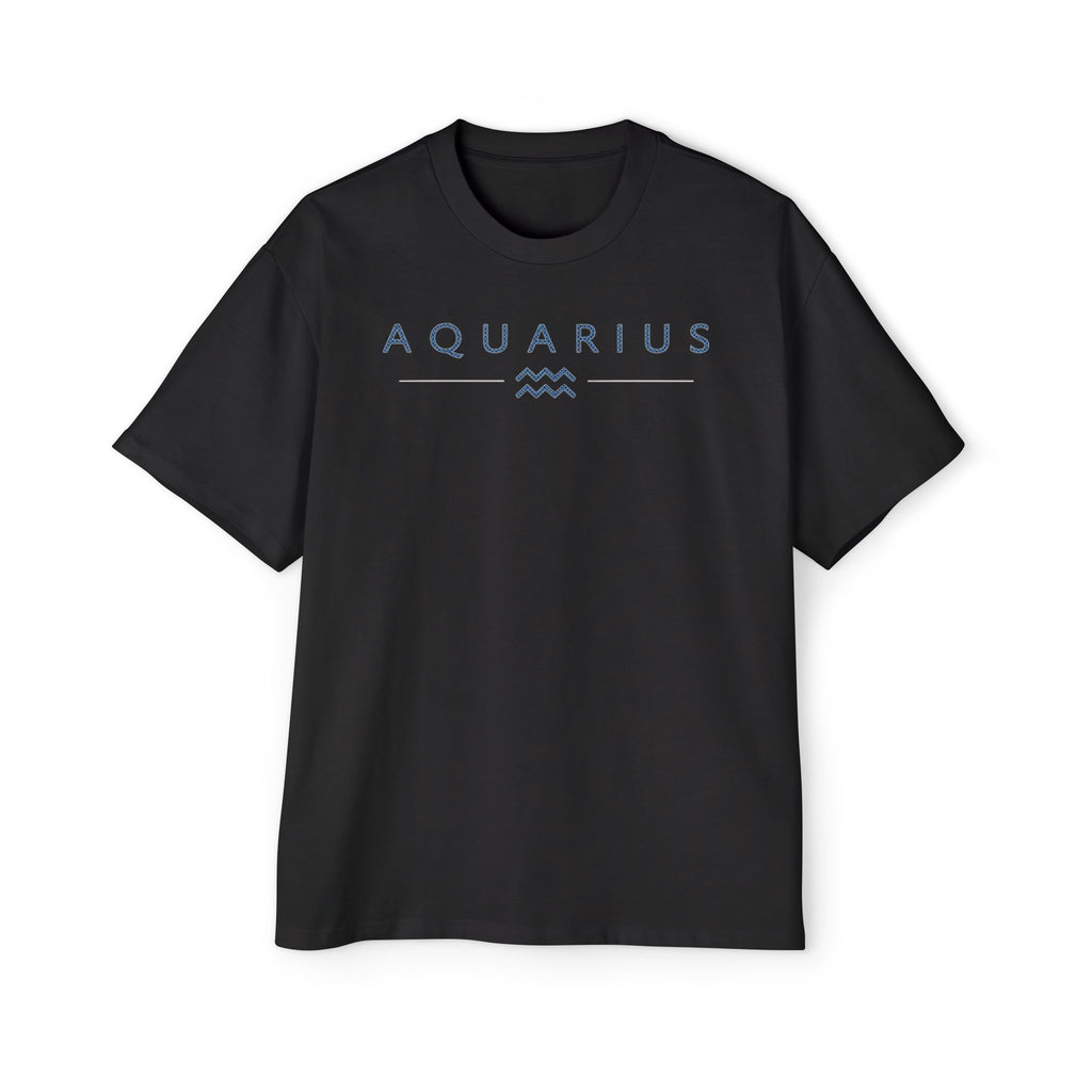Aquarius Built Different Embroidery Oversized T-Shirt | LE BANCHO
