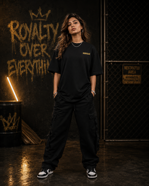 Muhfaad Premium Oversized T-Shirt for Women | 240 GSM Cotton Streetwear