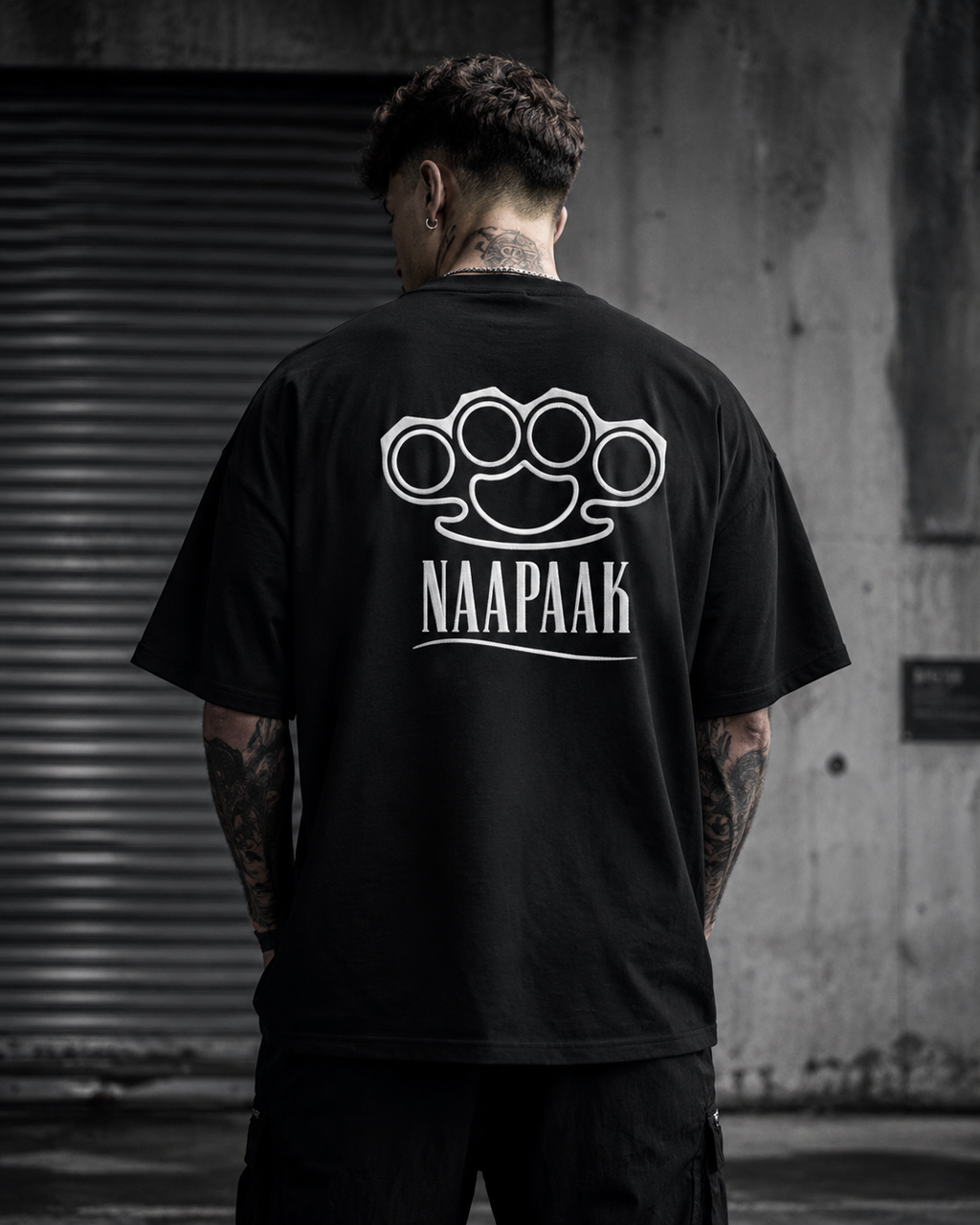 Naapaak Premium Oversized T-Shirt for Men | 240 GSM Embroidered Streetwear Tee