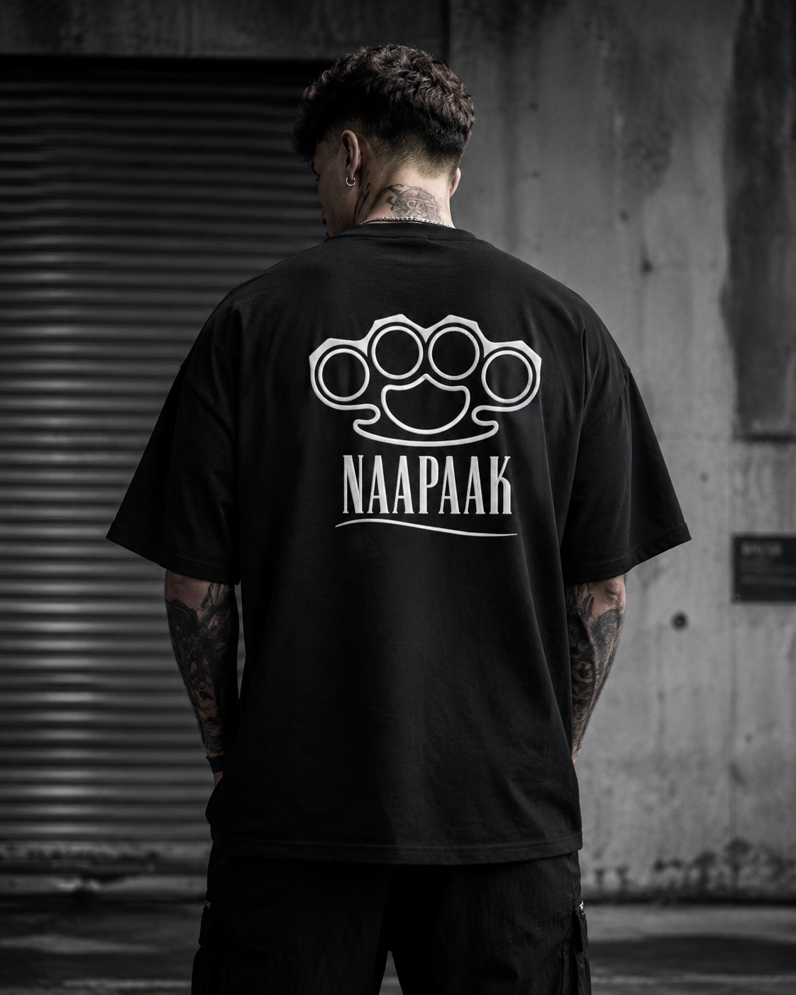 Naapaak Premium Oversized T-Shirt for Men | 240 GSM Embroidered Streetwear Tee