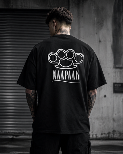 Naapaak Premium Oversized T-Shirt for Men | 240 GSM Embroidered Streetwear Tee