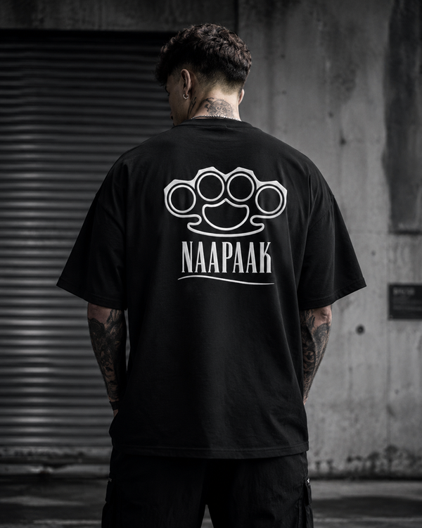 Naapaak Premium Oversized T-Shirt for Men | 240 GSM Embroidered Streetwear Tee