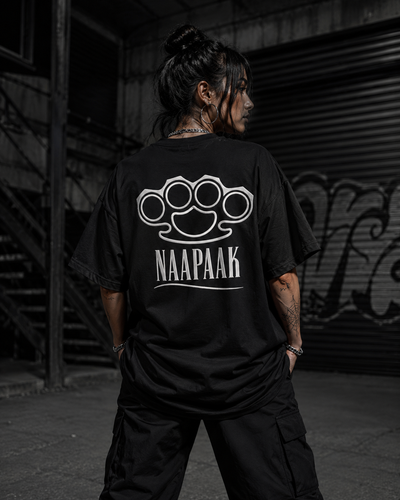 Naapaak Premium Oversized T-Shirt for Women | 240 GSM Embroidered Streetwear Tee