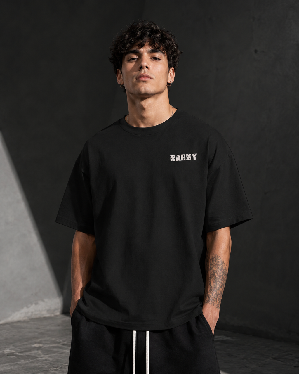 Naapaak Premium Oversized T-Shirt for Men | 240 GSM Embroidered Streetwear Tee