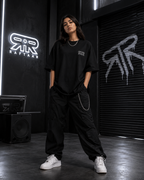 Kalamkaar Premium Oversized T-Shirt for Women | 240 GSM Embroidered Streetwear Tee