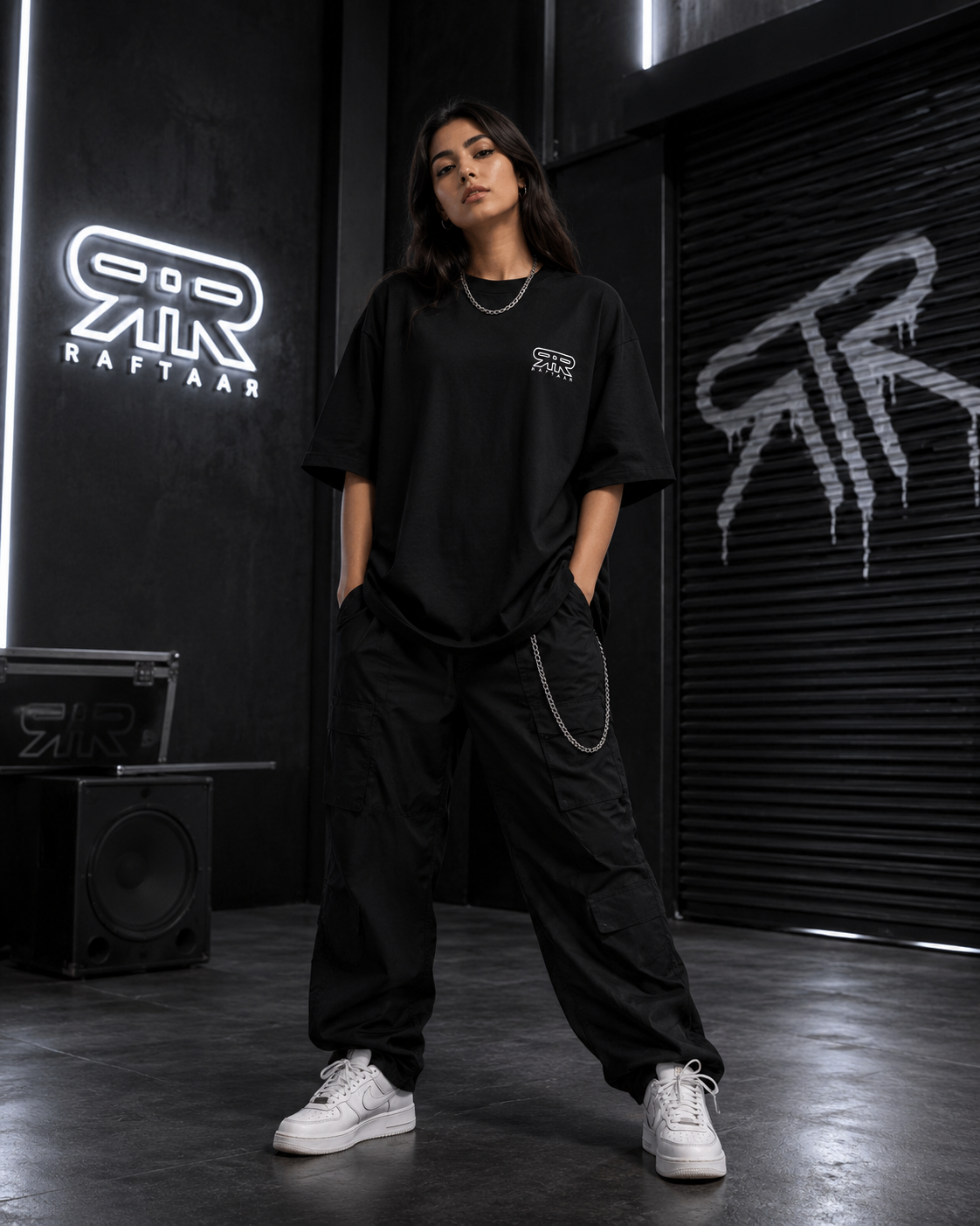 Kalamkaar Premium Oversized T-Shirt for Women | 240 GSM Embroidered Streetwear Tee