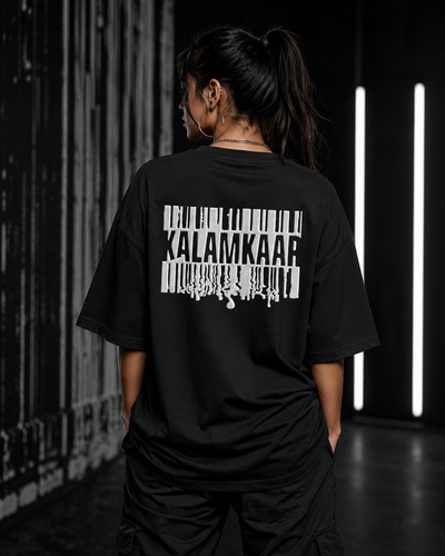 Kalamkaar Premium Oversized T-Shirt for Women | 240 GSM Embroidered Streetwear Tee