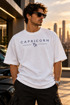 Capricorn Built Different Embroidery Oversized T-Shirt | LE BANCHO