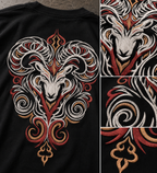 Aries Born to Lead Made to Stand Out Embroidery Oversized T-Shirt