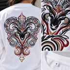 Aries Born to Lead Made to Stand Out Embroidery Oversized T-Shirt