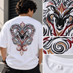 Aries Born to Lead Made to Stand Out Embroidery Oversized T-Shirt