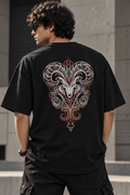 Aries Born to Lead Made to Stand Out Embroidery Oversized T-Shirt