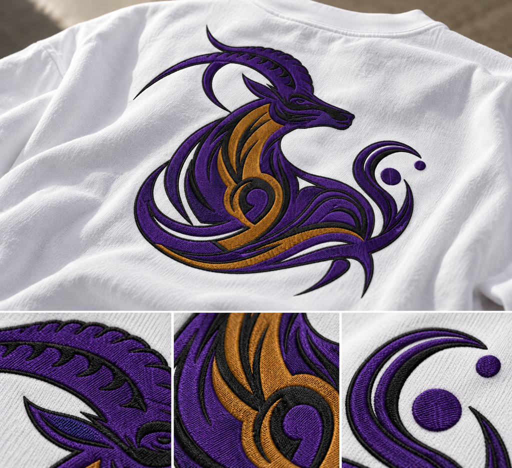 Capricorn Built Different Embroidery Oversized T-Shirt | LE BANCHO