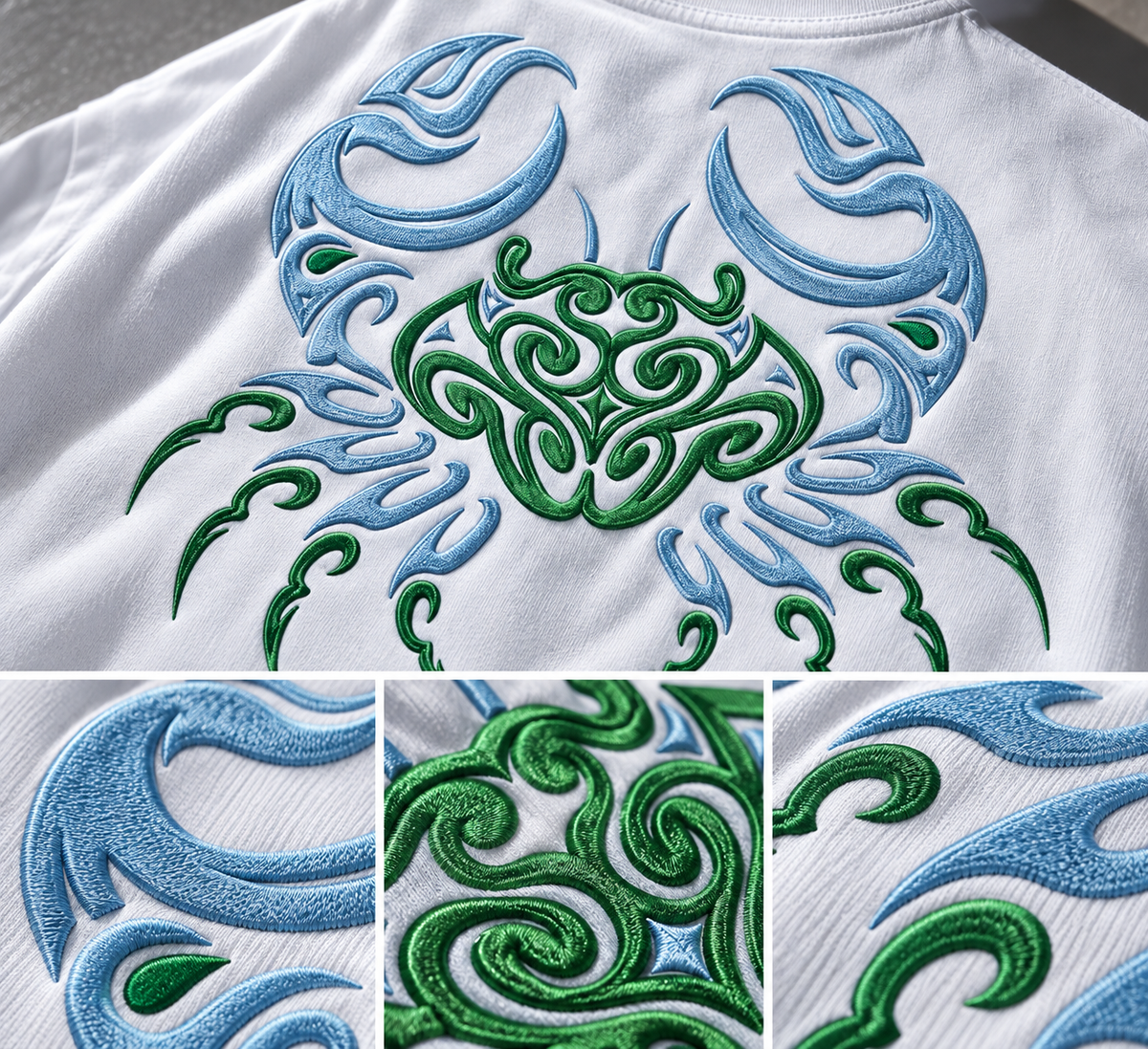 Cancer Soft Heart Hard Shell Embroidery Oversized T-Shirt | LE BANCHO