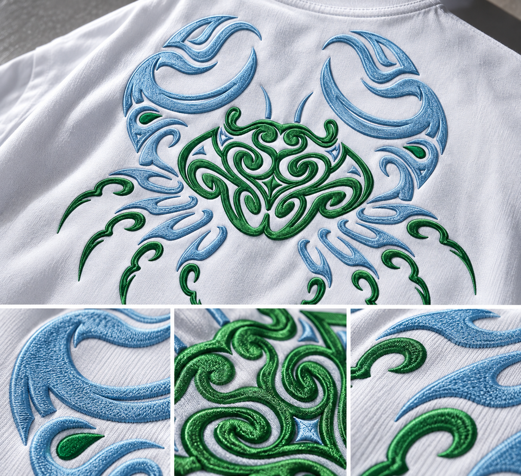Cancer Soft Heart Hard Shell Embroidery Oversized T-Shirt | LE BANCHO