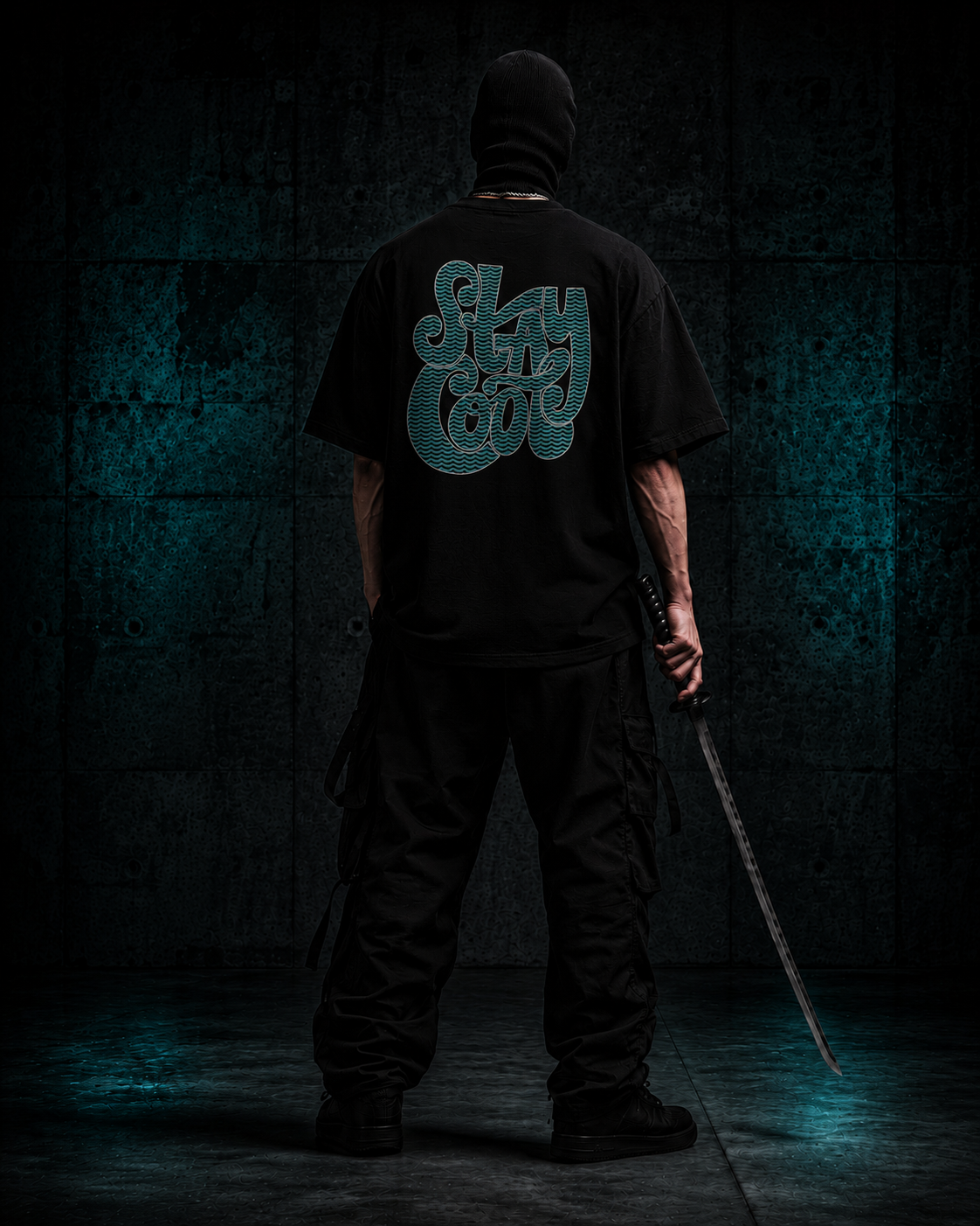 Stay Cool Premium Oversized T-Shirt for Men | 240 GSM 100% Cotton Embroidered Typography Tee