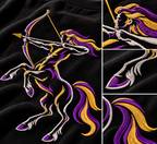 Sagittarius Born to Roam Embroidery Oversized T-Shirt | LE BANCHO